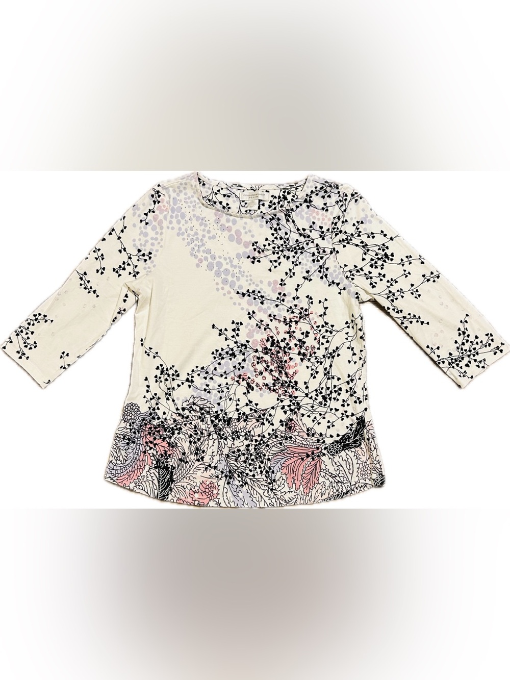 Christopher & Banks Petite Small Blouse With Silver Gems